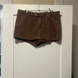 Brown Casual Shorts